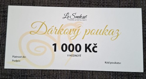 Dárkový poukaz - 1000 Kč